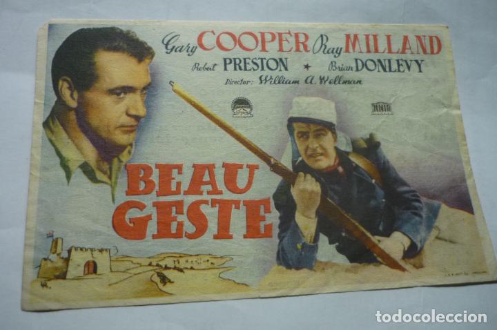 Cine: programa beau geste gary cooper publicidad monterrosa reus - Foto 1