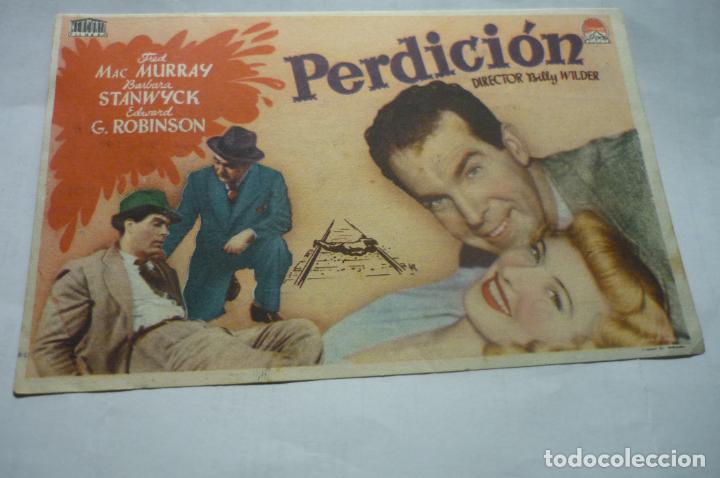 Cine: programa perdicion.-barbara stanwyck.-publicidad goya-zaragoza - Foto 1