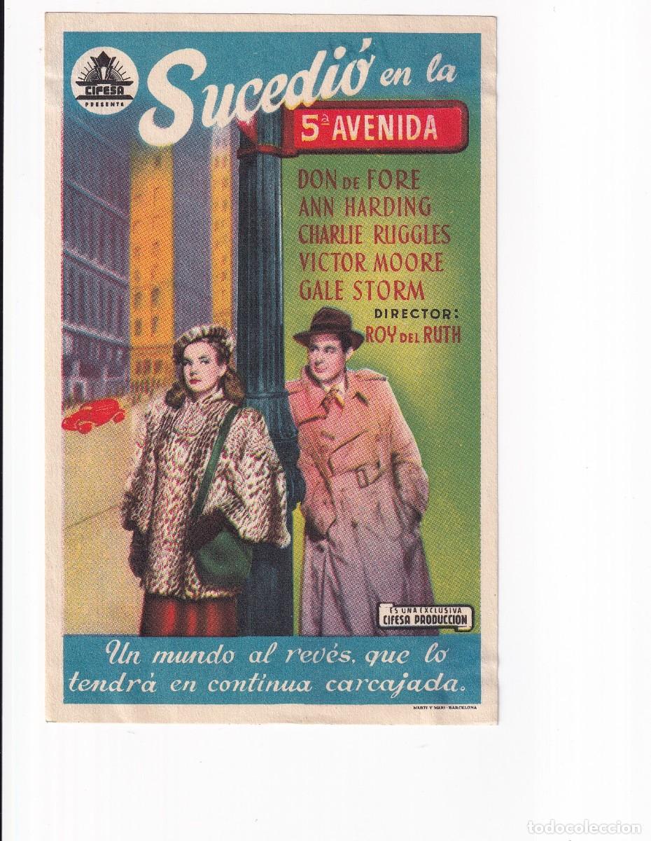 Cine: SUCEDIO EN LA 5&ordf; AVENIDA .- DON de FORE - Foto 1