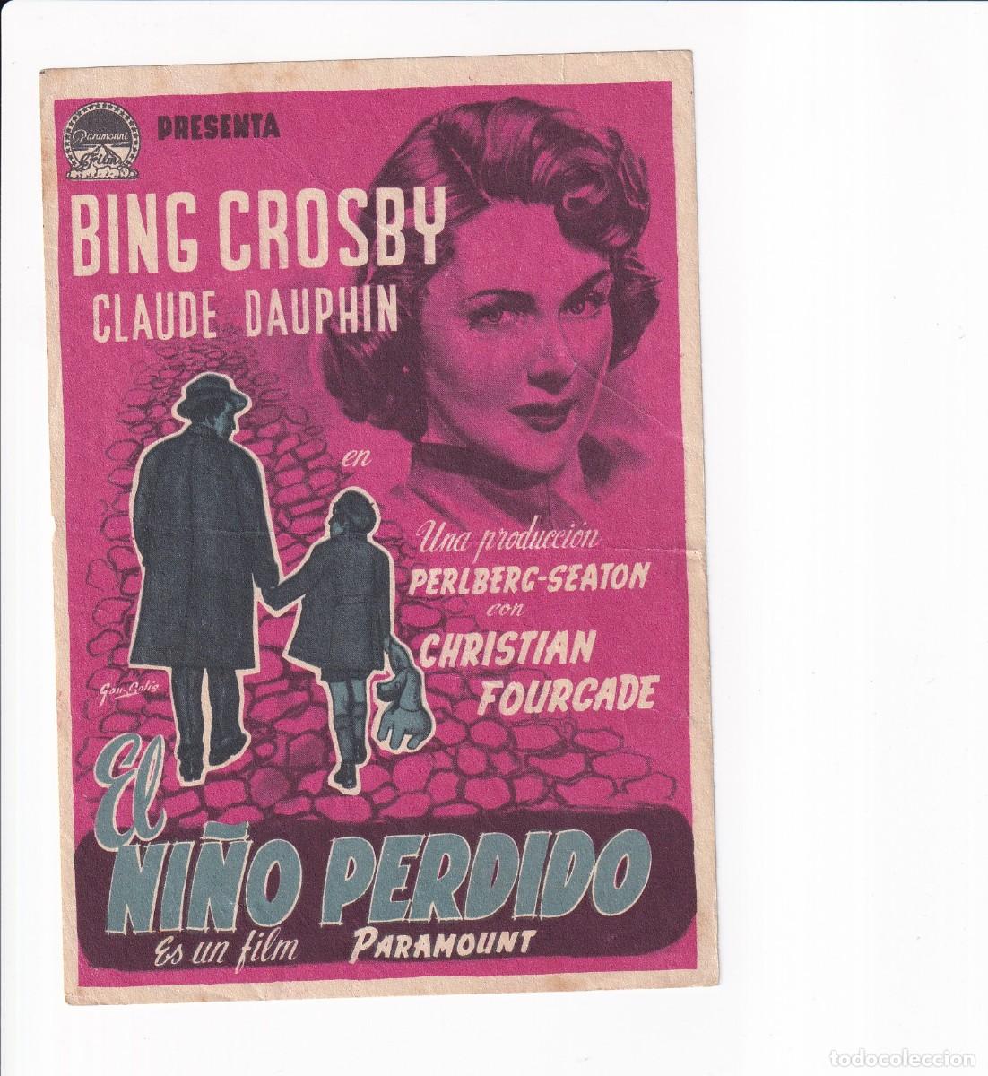 Cine: EL NI&Ntilde;O PERDIDO .- BING CROSBY - Foto 1