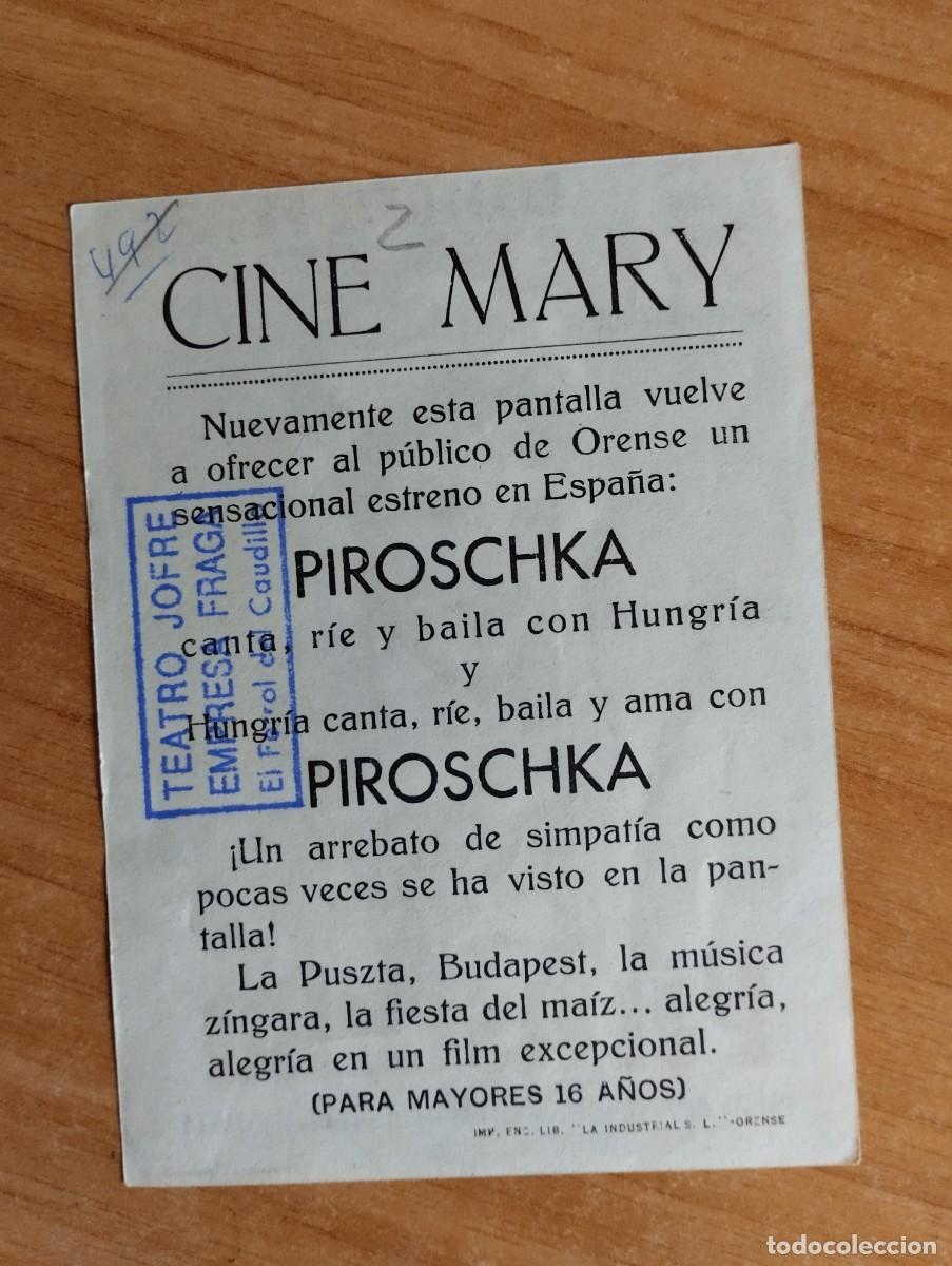 Cine: VERDE2 -- PROGRAMA DE CINE --- PIROSCHKA, ct - Foto 2