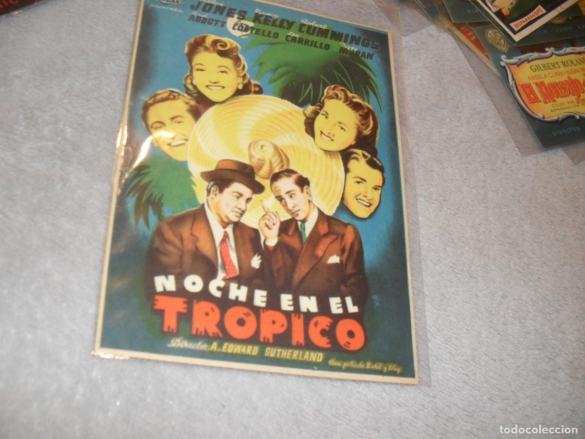 Cine: PROGRAMA DE MANO,TROQUELADO,SIN TEXTO PUBLICITARIO:NOCHE EN EL TROPICO,CON ABBOTT Y COSTELLO.