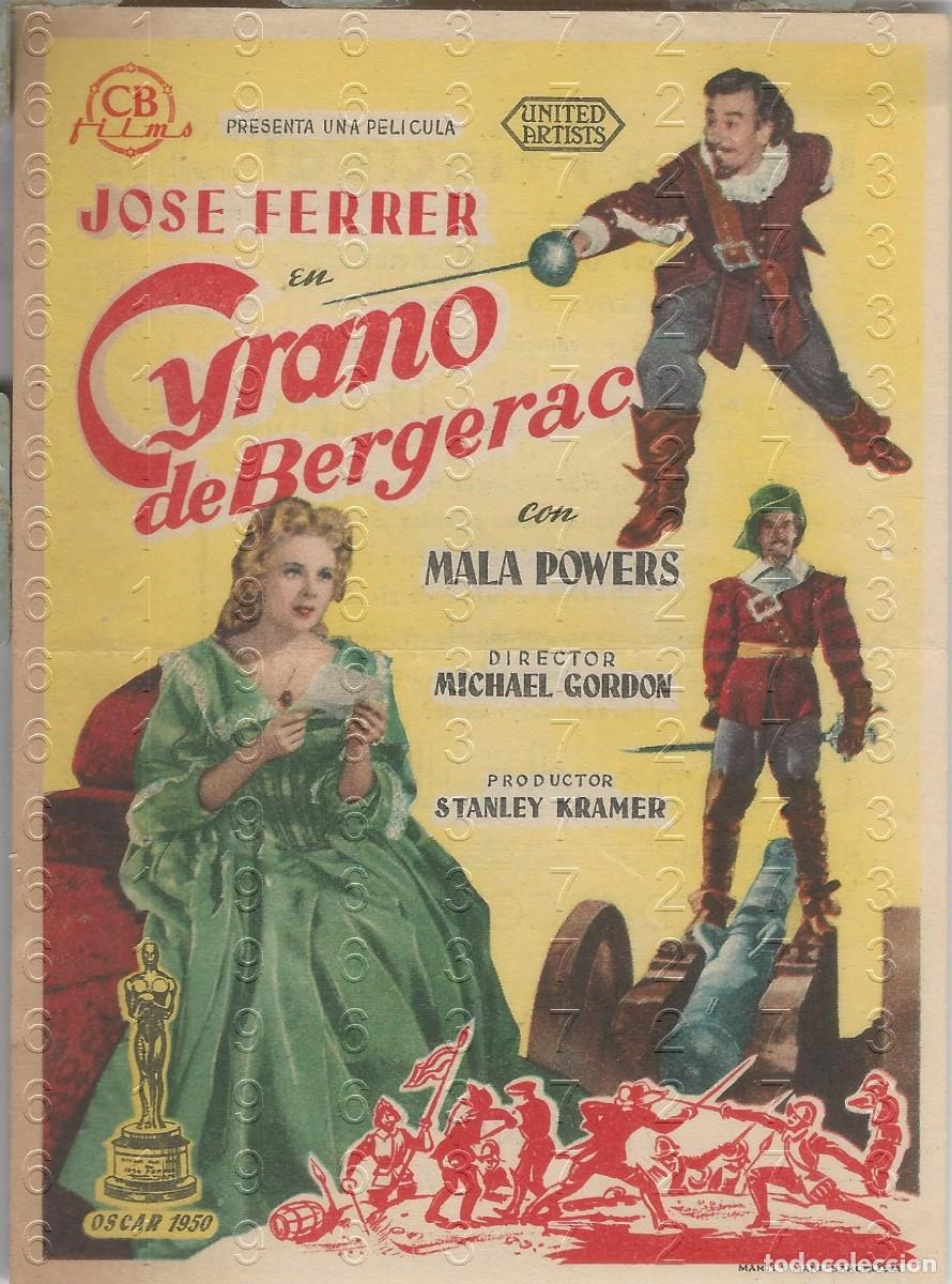 Cine: UBEDA CYRANO DE BERGERAC TEATRO PRINCIPAL PROGRAMA CINE 15X11 F57