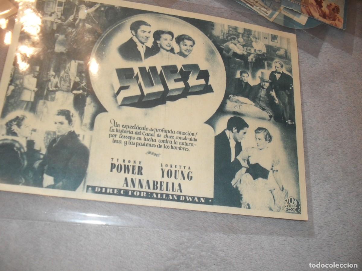 Cine: PROGRAMA DE MANO,DOBLE,CON TEXTO PUBLICITARIO:SUEZ,CON TYRONE POWER - Foto 2