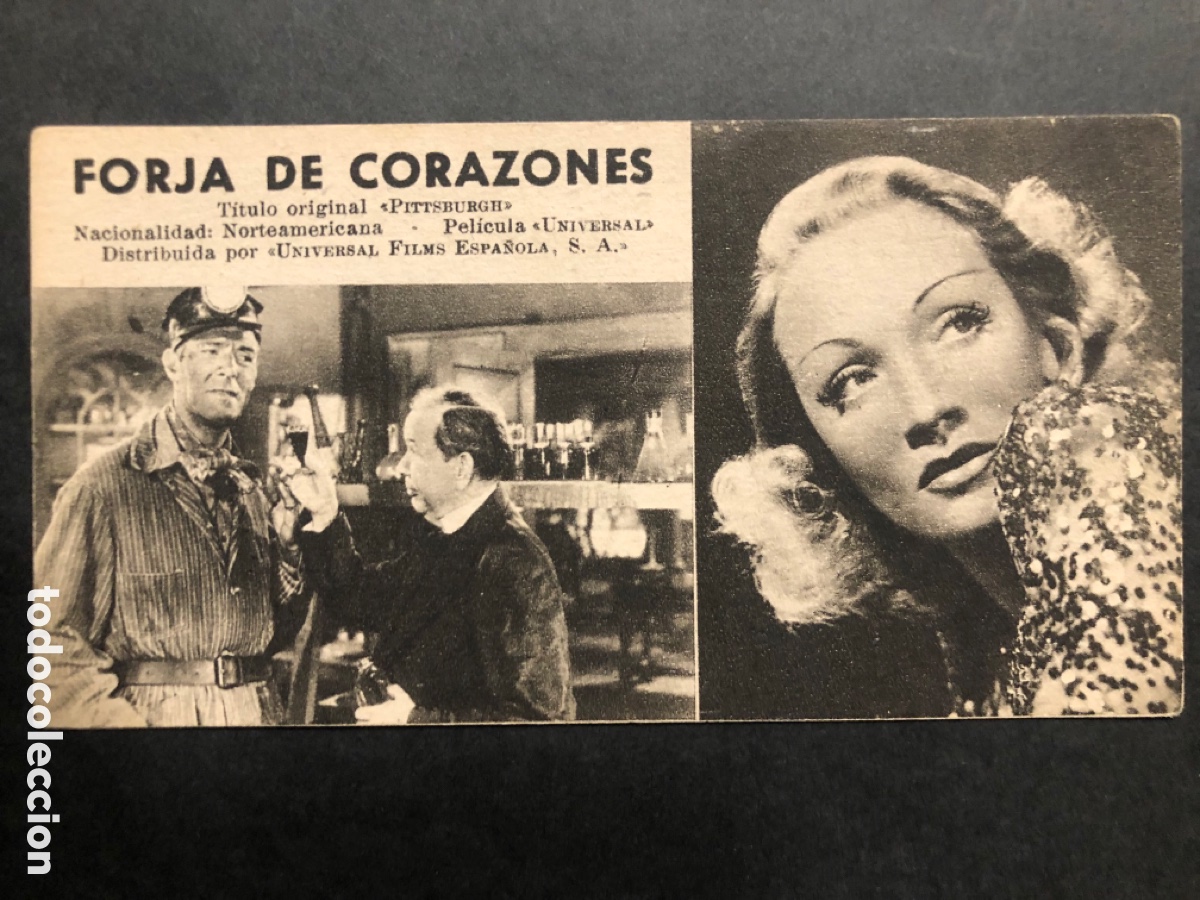 Cine: Ficha programa 92 forja de corazones marlene Dietrich - Foto 1