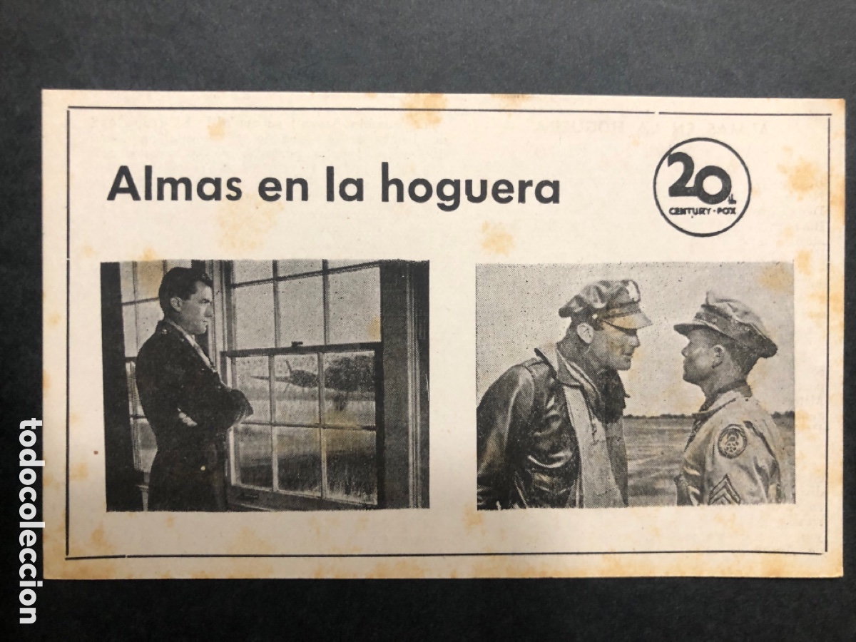 Cine: Ficha programa almas en la hoguera gregory peck - Foto 1