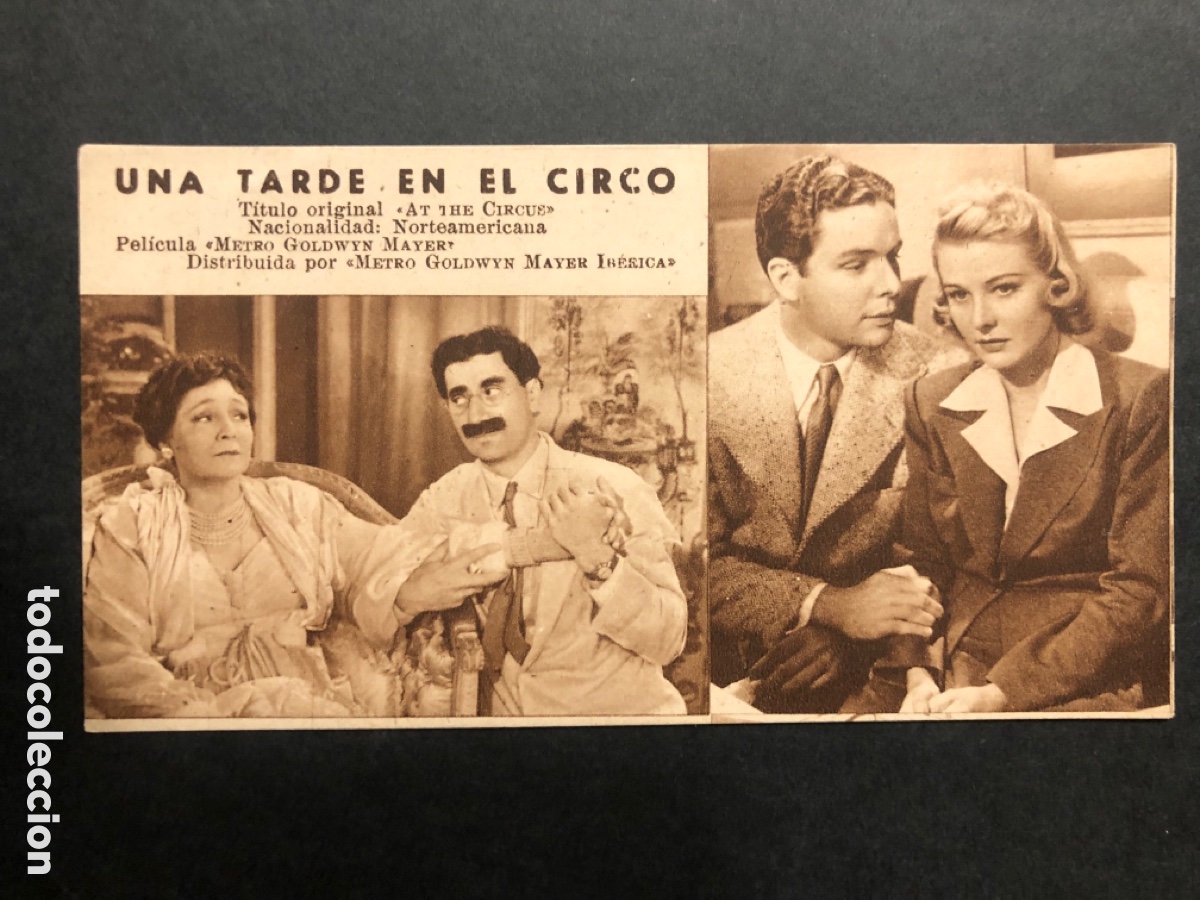 Cine: Ficha programa 65 una tarde en el circo los hermanos Marx - Foto 1