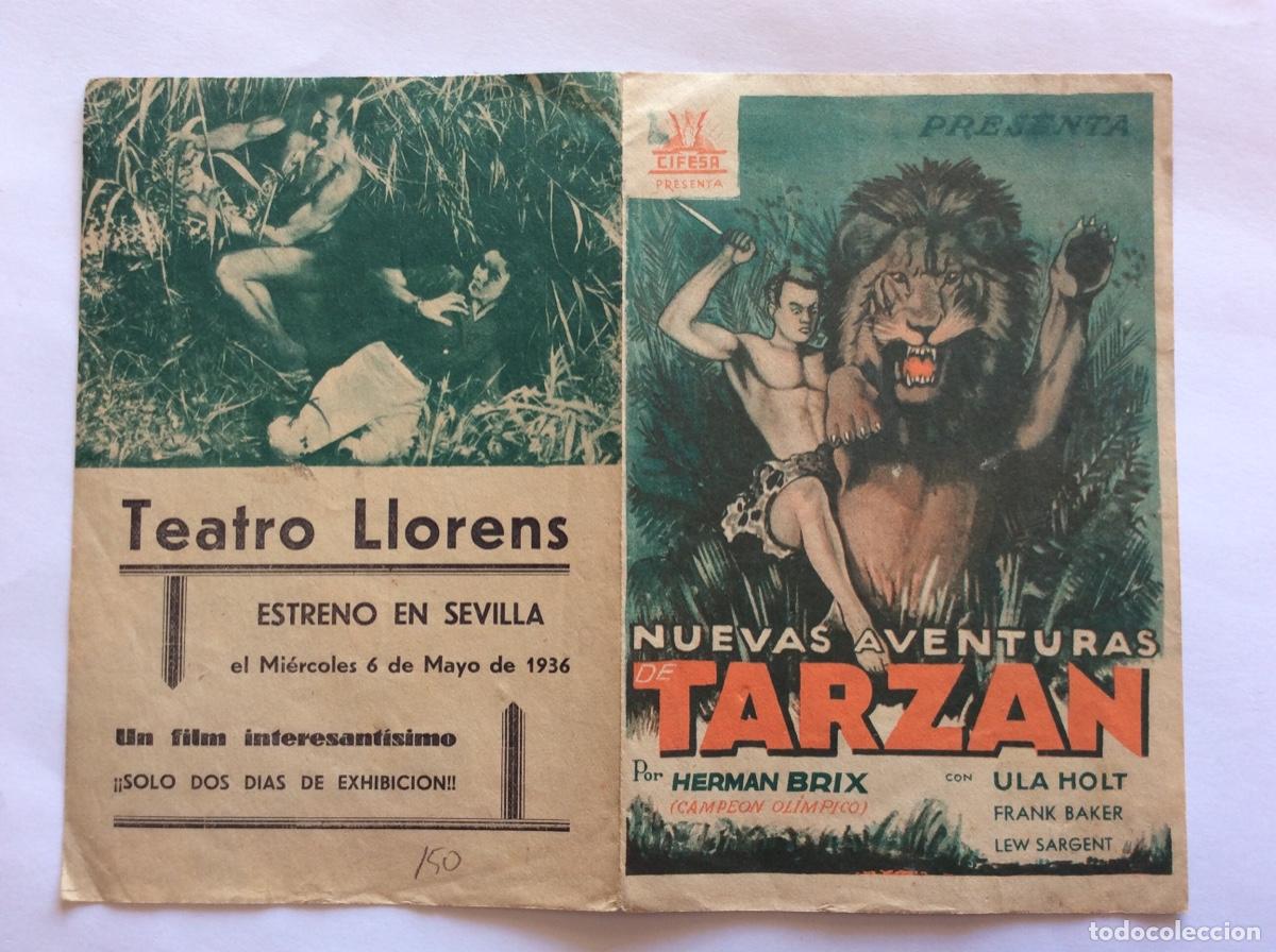  Flyers Publicitaires de films Anciens: PROGRAMA DOBLE CIFESA CON CINE IMPRESO SEVILLA NUEVAS AVENTURAS DE TARZAN HERMAN BRIX ULA HOLT