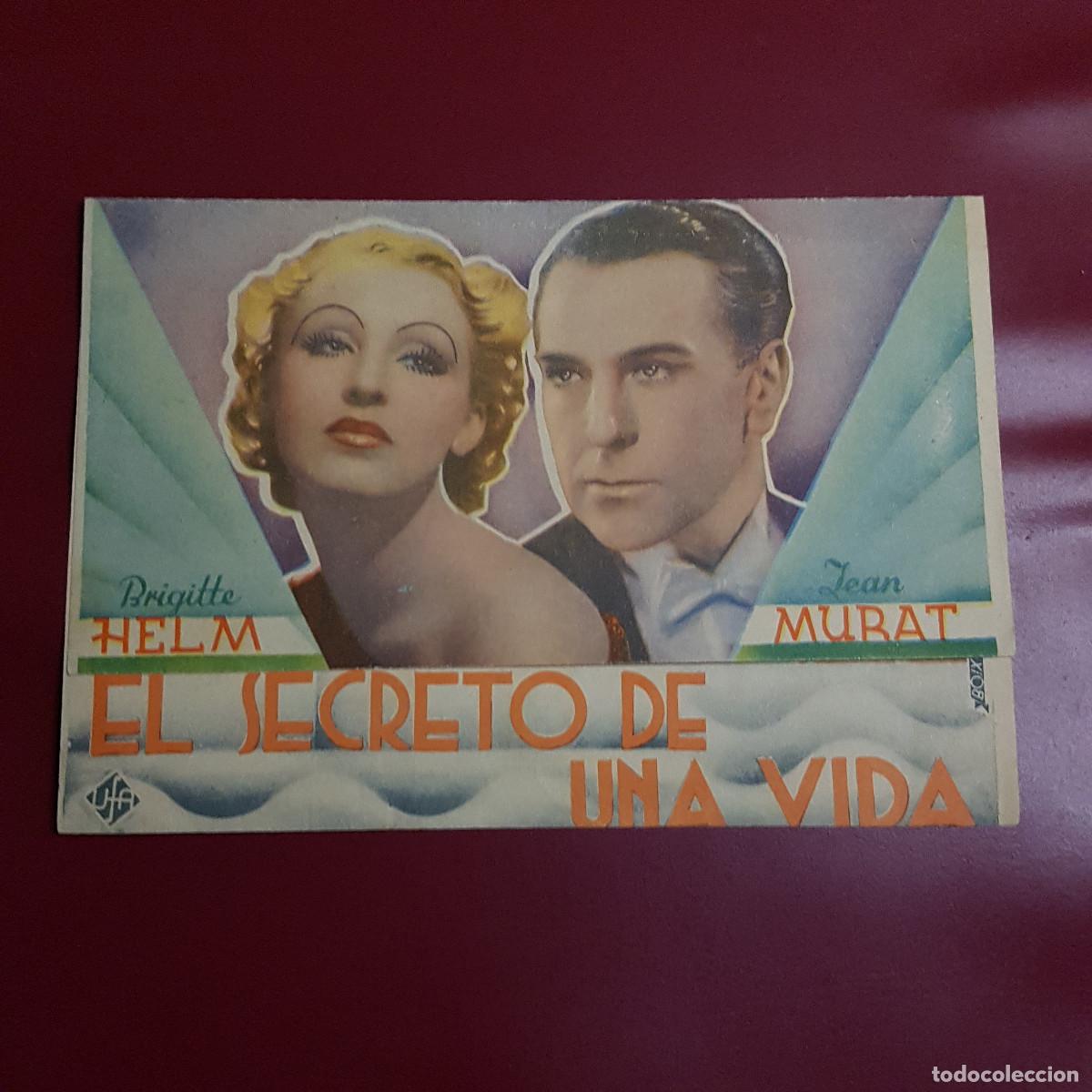 Cine: PROGRAMA DE MANO - EL SECRETO DE UNA VIDA - BRIGITTE HELM - JEAN MURAT - Foto 1
