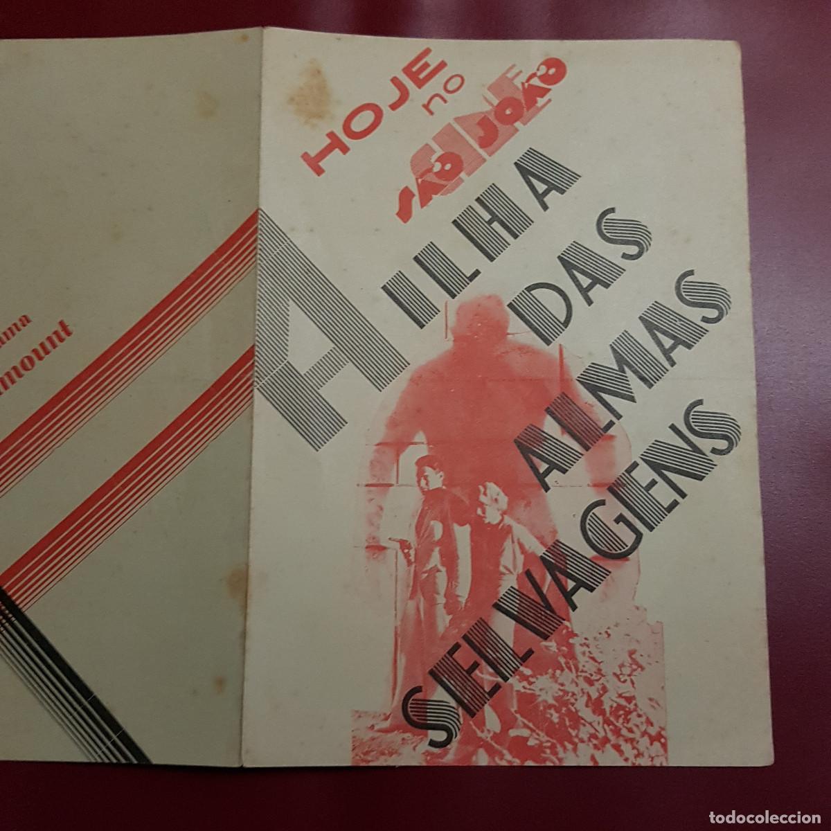  Flyers Publicitaires de films Anciens: PROGRAMA DE MANO - A ILHA DAS ALMAS SELVAGENS - LA ISLA DE LAS ALMAS PERDIDAS