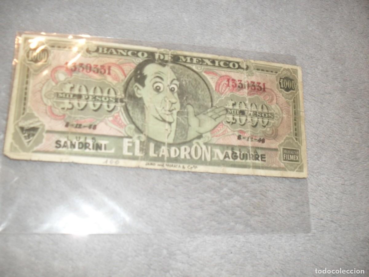 Cine: PROGRAMA DE MANO,EN FORMA DE BILLETE,CON TEXTO PUBLICITARIO,EL LADRON,CON LUIS SANDRINI - Foto 1