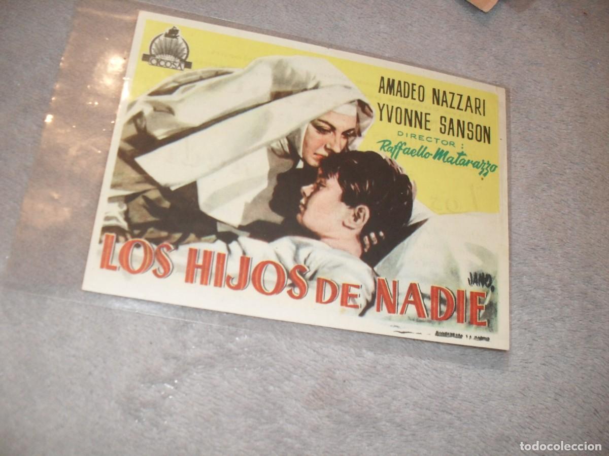 Kino: PROGRAMA DE MANO GRANDE,CON TEXTO PUBLICITARIO:LOS HIJOS DE NADIE,CON AMADEO NAZZARI