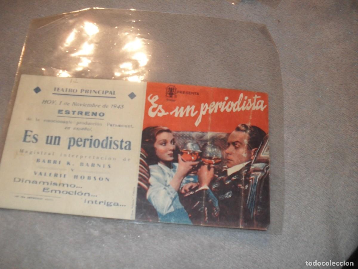 Kino: PROGRAMA DE MANO DOBLE,CON TEXTO PUBLICITARIO:ES UN PERIODISTA,CON VALERIE HOBSON