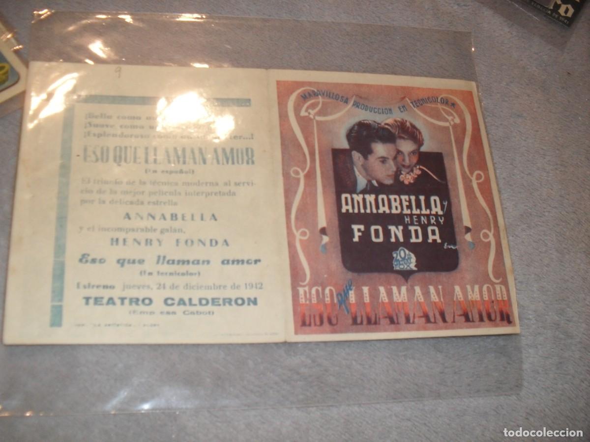 Kino: PROGRAMA DE MANO DOBLE,CON TEXTO PUBLICITARIO:ESO QUE LLAMAN AMOR,CON HENRY FONDA