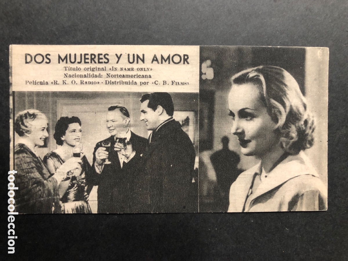 Cine: Ficha programa 175 dos mujeres y un amor carole lombard cary grant