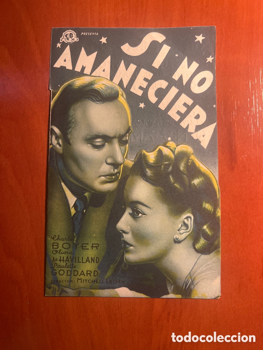 Cine: PROGRAMA SI NO AMANECIERA, CHARLES BOYER, ORIGINAL!!! - Foto 1