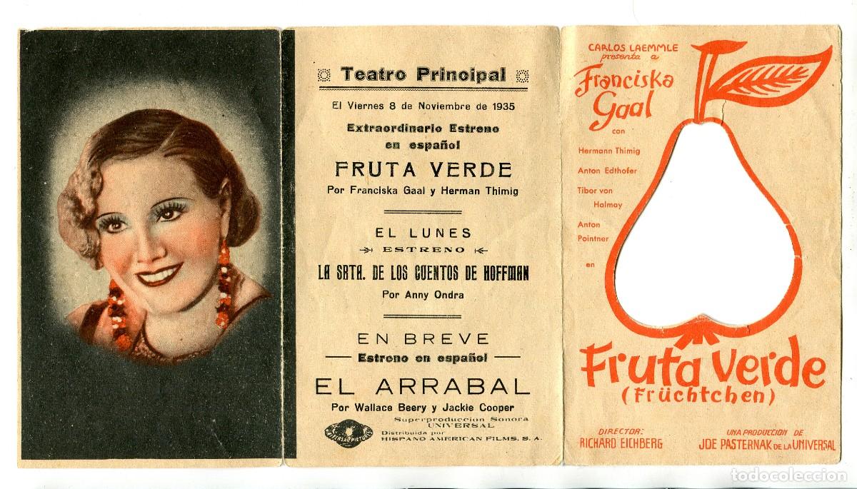 Cine: FRUTA VERDE, con Franciska Gaal. - Foto 1