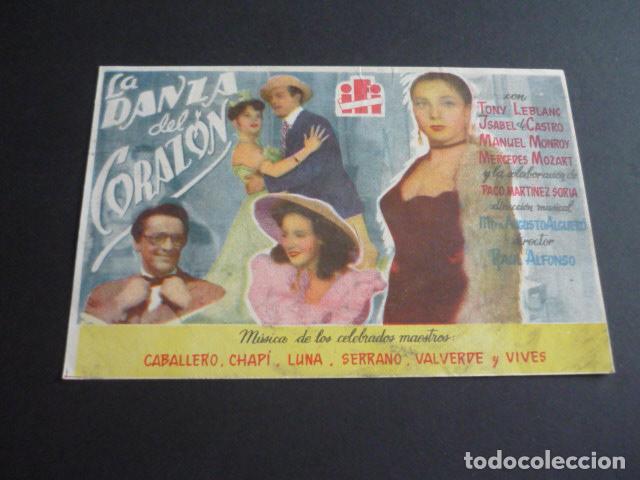 Cine: LA DANZA DEL CORAZON PROGRAMA DE MANO SIN PUBLICIDAD - Foto 1