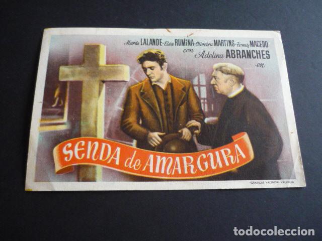 Cine: SENDA DE AMARGURA PROGRAMA DE MANO SIN PUBLICIDAD - Foto 1