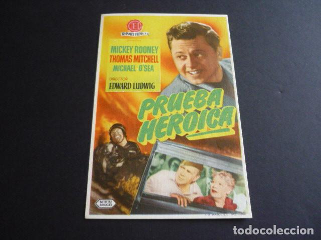 Cine: PRUEBA HEROICA PROGRAMA DE MANO SIN PUBLICIDAD - Foto 1