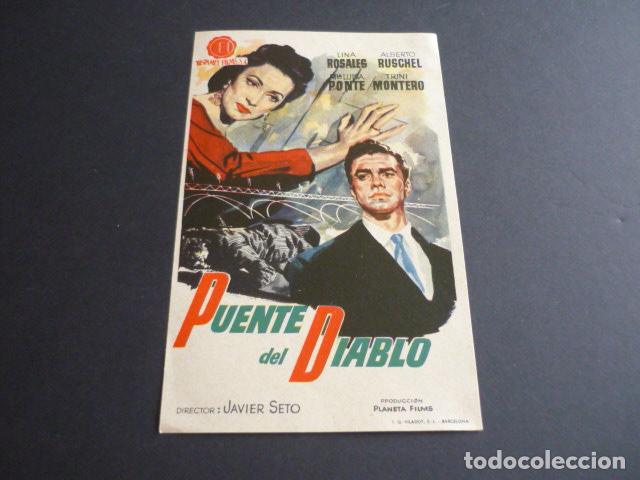 Cine: PUENTE DEL DIABLO PROGRAMA DE MANO SIN PUBLICIDAD - Foto 1