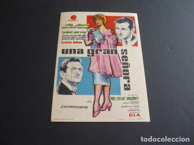 Cine: UNA GRAN SE&Ntilde;ORA PROGRAMA DE MANO SIN PUBLICIDAD - Foto 1