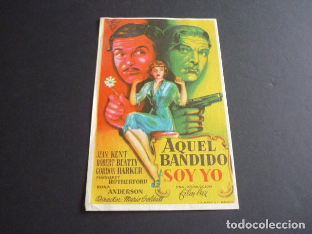 Cine: AQUEL BANDIDO SOY YO PROGRAMA DE MANO SIN PUBLICIDAD - Foto 1
