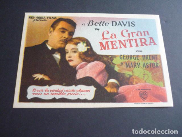Cine: LA GRAN MENTIRA PROGRAMA DE MANO SIN PUBLICIDAD - Foto 1