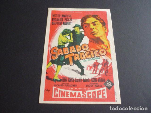 Cine: SABADO TRAGICO PROGRAMA DE MANO SIN PUBLICIDAD - Foto 1