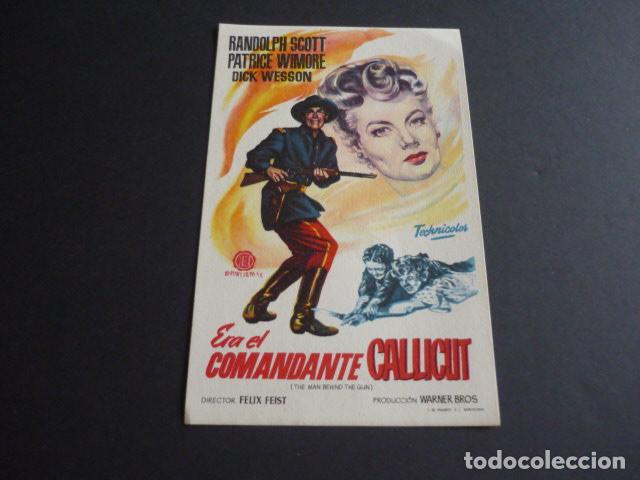 Cine: ERA EL COMANDANTE CALLICUT PROGRAMA DE MANO SIN PUBLICIDAD - Foto 1