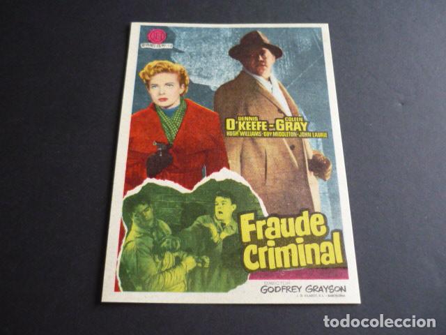 Cine: FRAUDE CRIMINAL PROGRAMA DE MANO SIN PUBLICIDAD - Foto 1