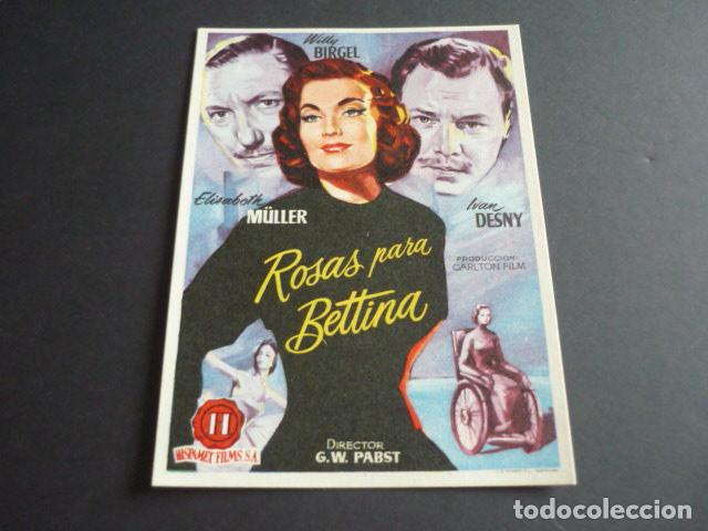 Cine: ROSAS PARA BETTINA PROGRAMA DE MANO SIN PUBLICIDAD - Foto 1