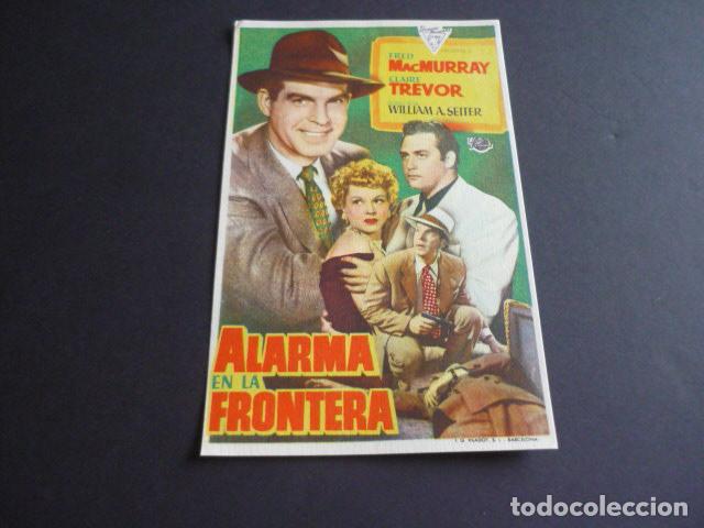 Cine: ALARMA EN LA FRONTERA PROGRAMA DE MANO SIN PUBLICIDAD - Foto 1