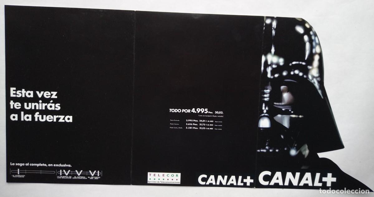Cine: STAR WARS. FOLLETO DE CANAL PLUS. - Foto 2