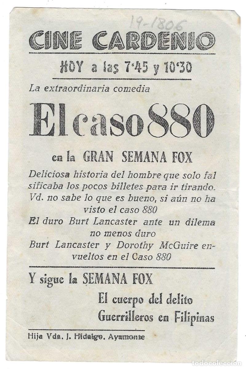 Cine: Programa Cine. El Caso 880. Burt Lancaster. 19-1806 - Foto 2