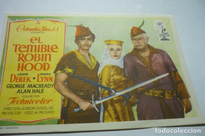 Cine: programa el temible robin hood- john derek publicidad - Foto 1