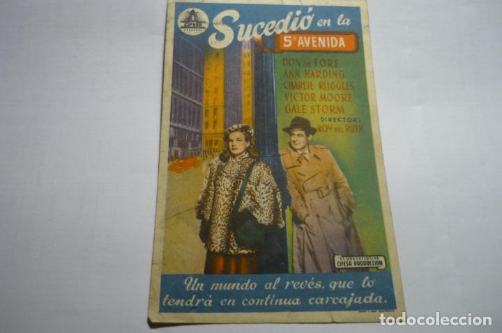 Cine: programa sucedio en la 5&ordm; avenida.-casino colonia de borgo&ntilde;a - Foto 1