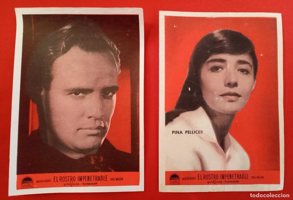 Cine: 2 PROGRAMAS. EL ROSTRO IMPENETRABLE. MARLON BRANDO. PINA PELLICER. PARAMOUNT. - Foto 1
