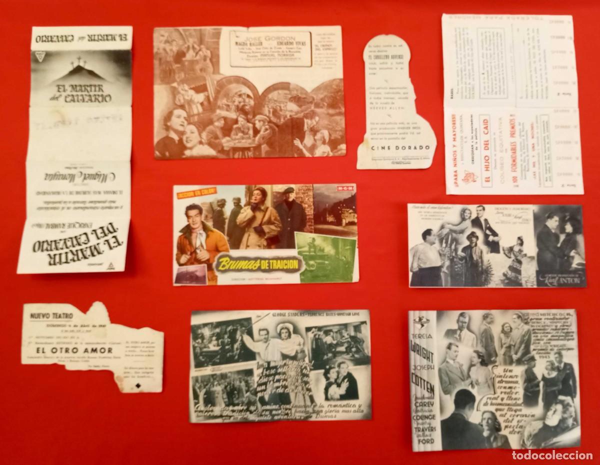 Cine: LOTE DE 9 PROGRAMAS DE CINE MUY ANTIGUOS. - Foto 2