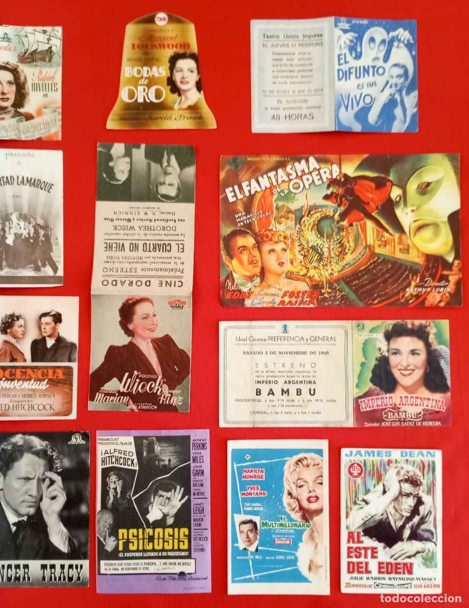 Cine: LOTE DE 15 PROGRAMAS DE CINE MUY ANTIGUOS. - Foto 3