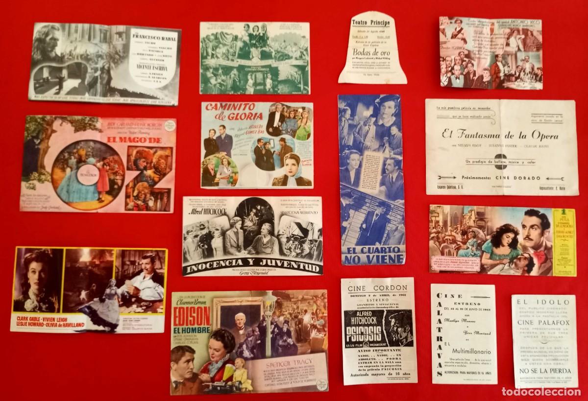 Cine: LOTE DE 15 PROGRAMAS DE CINE MUY ANTIGUOS. - Foto 4