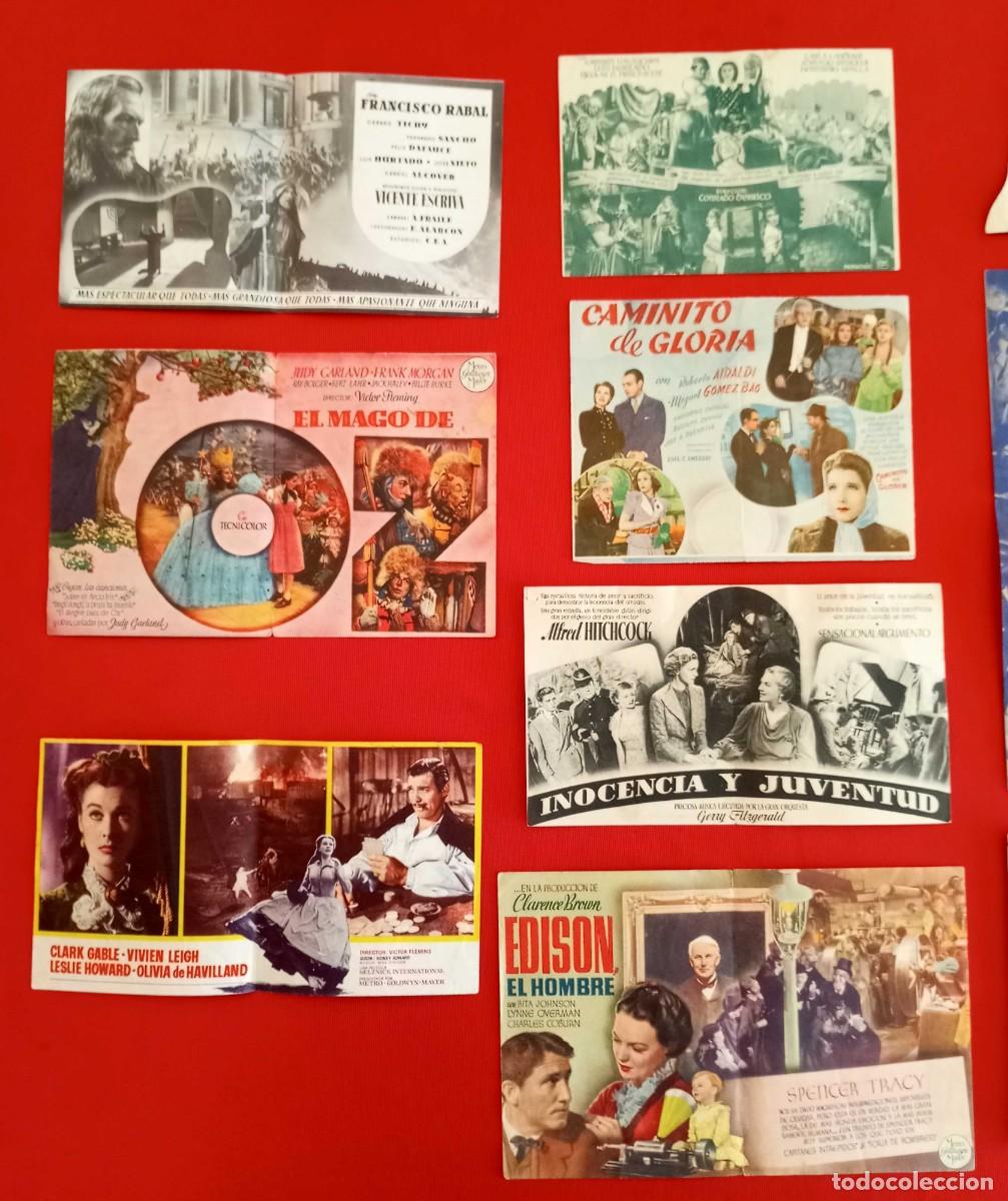 Cine: LOTE DE 15 PROGRAMAS DE CINE MUY ANTIGUOS. - Foto 5
