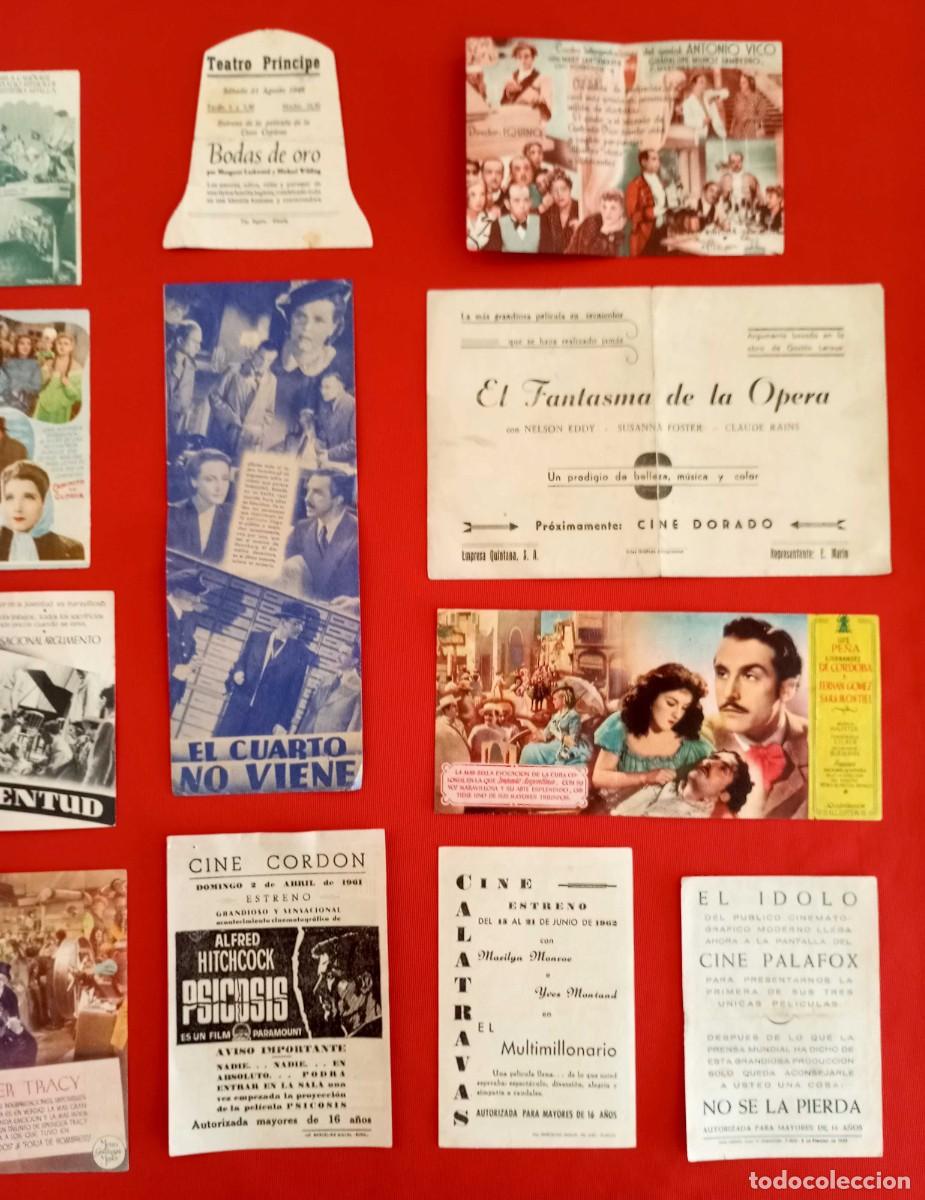Cine: LOTE DE 15 PROGRAMAS DE CINE MUY ANTIGUOS. - Foto 6