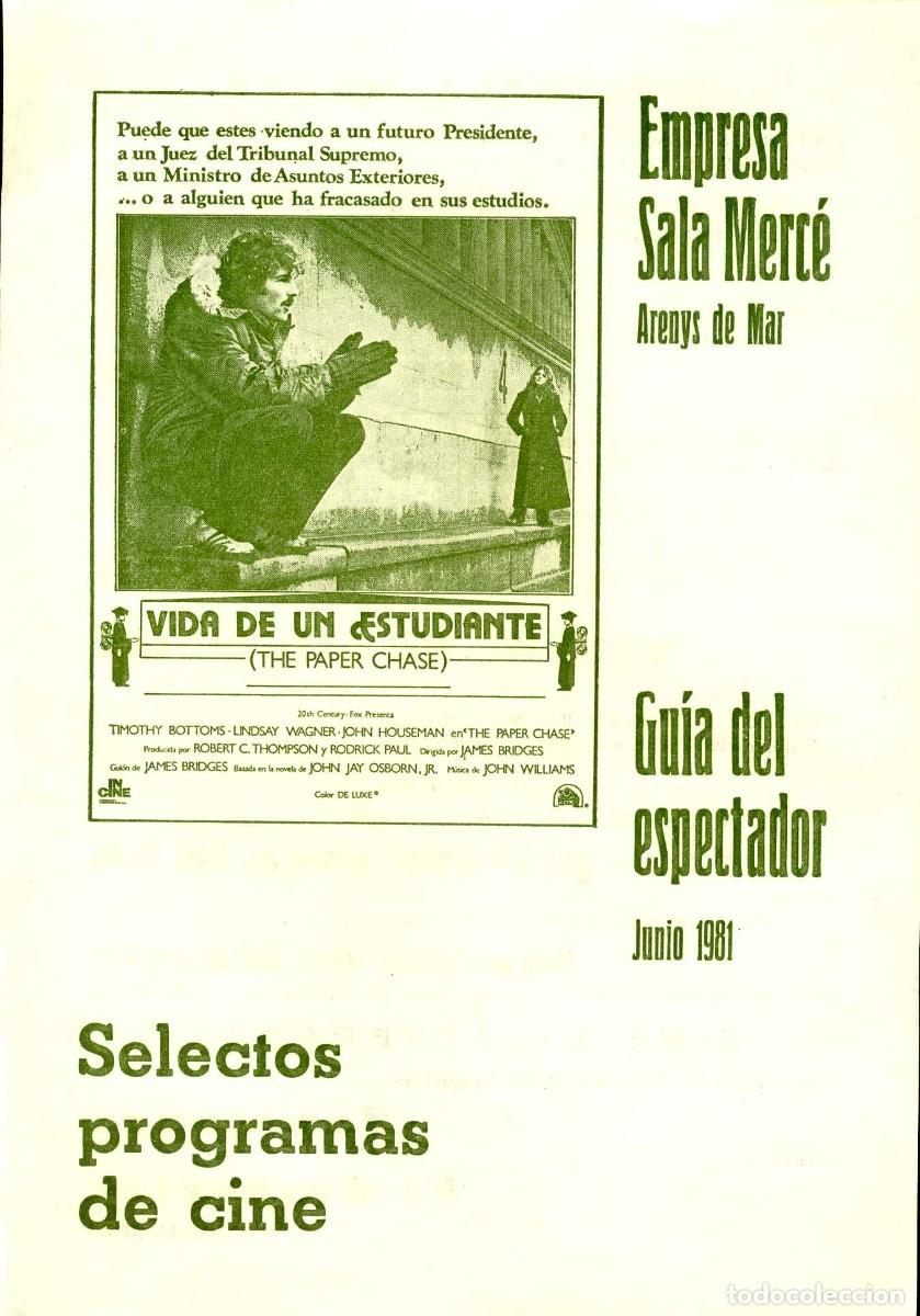 Cine: Programa de cine local: VIDA DE UN ESTUDIANTE. Arenys de Mar - Foto 1