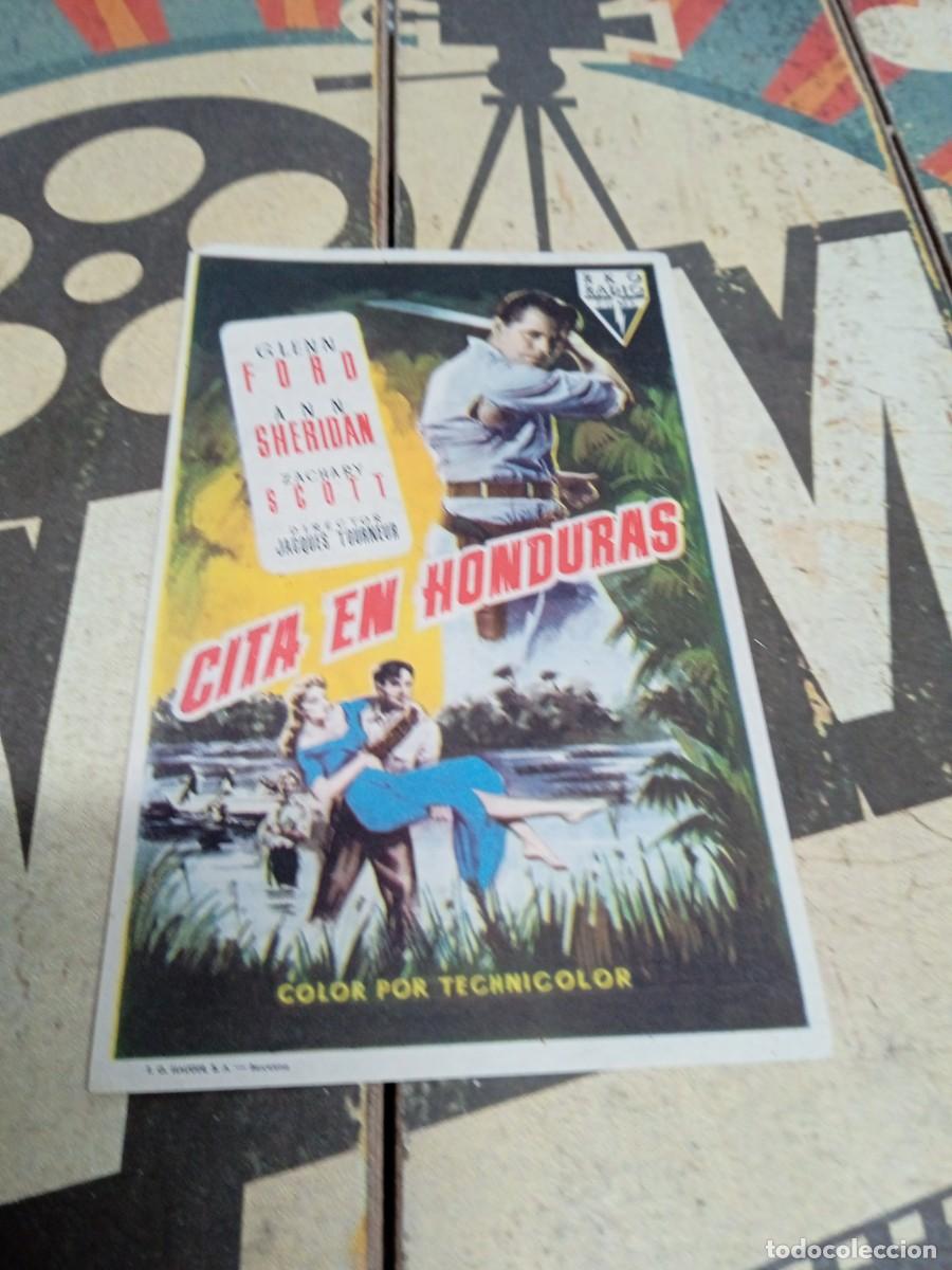  Flyers Publicitaires de films Anciens: Cita en Honduras con publicidad Cinema Goya Alcoy