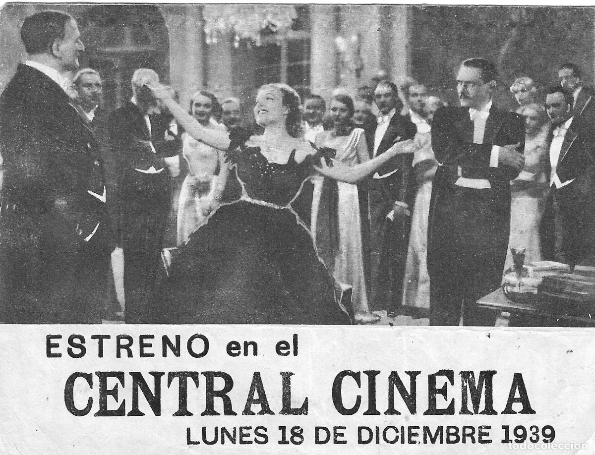 Cine: PN - PROGRAMA DOBLE - VIDA DE LA BOHEME - MARTHA EGGERTH - CENTRAL CINEMA - 1939. - Foto 3