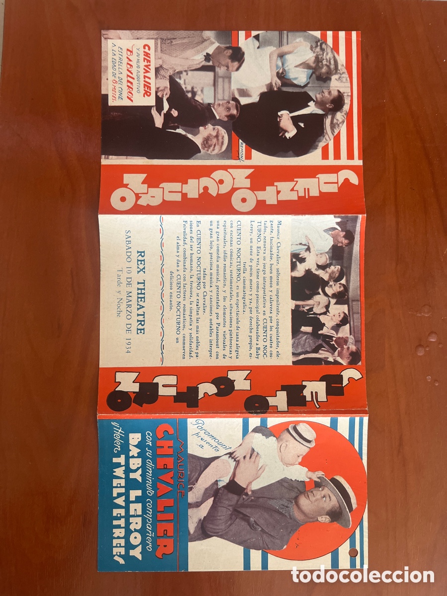 Cine: PROGRAMA CUENTO NOCTURNO, MAURICE CHEVALIER, (PARAMOUNT FILM) - Foto 2