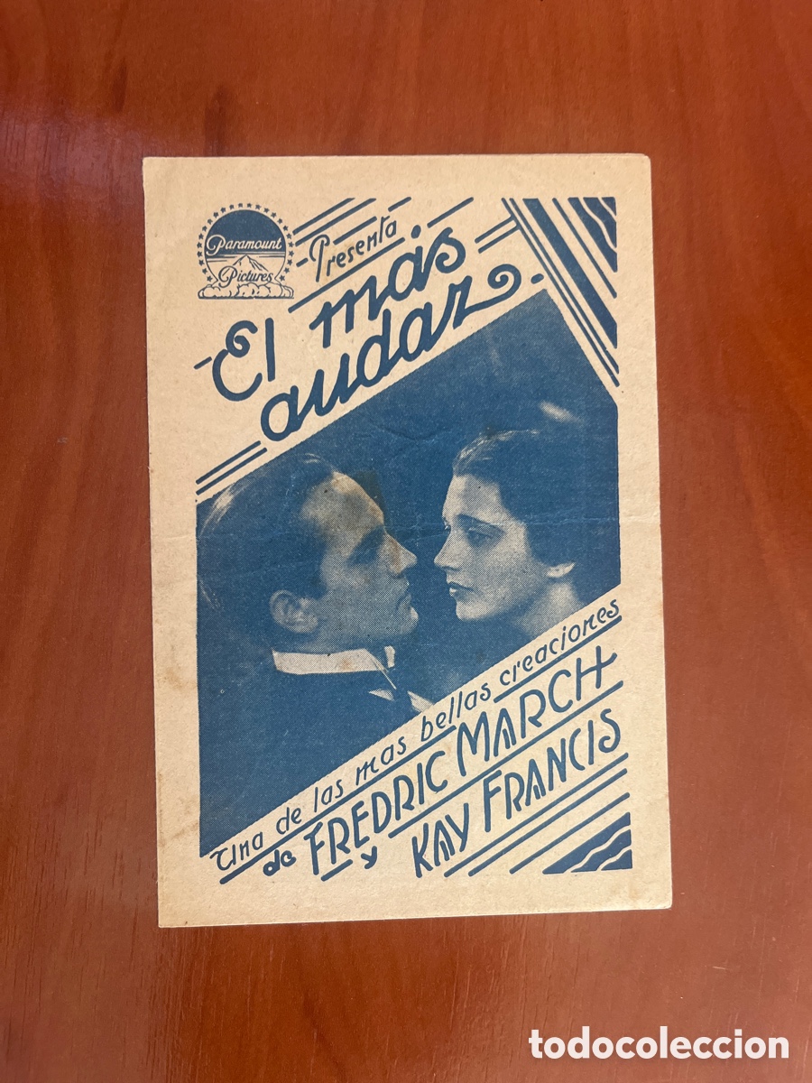 Cine: PROGRAMA EL M&Aacute;S AUDAZ, FREDDRIC MARCH, (PARAMOUNT FILM) - Foto 1