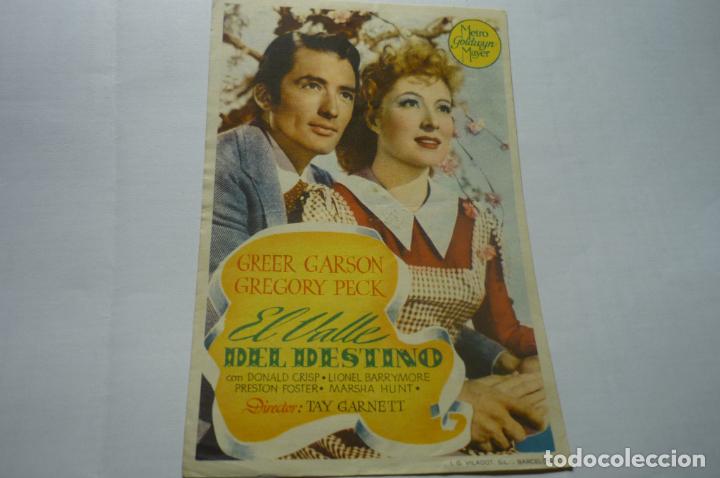Cine: programa el valle del destino gregory peck publicidad - Foto 1