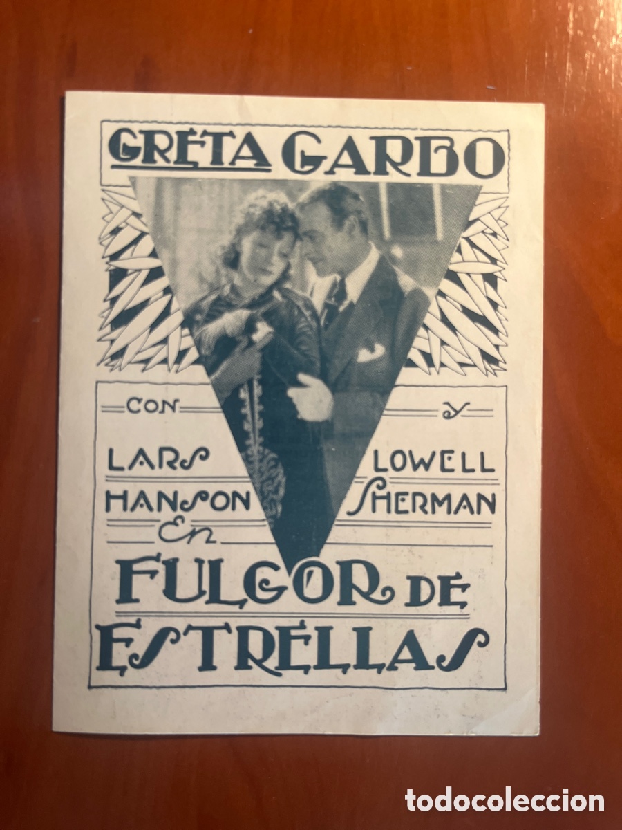 Cine: PROGRAMA FULGOR DE ESTRELLAS, GRETA GARBO, (METRO GOLDWYN MAYER) - Foto 1